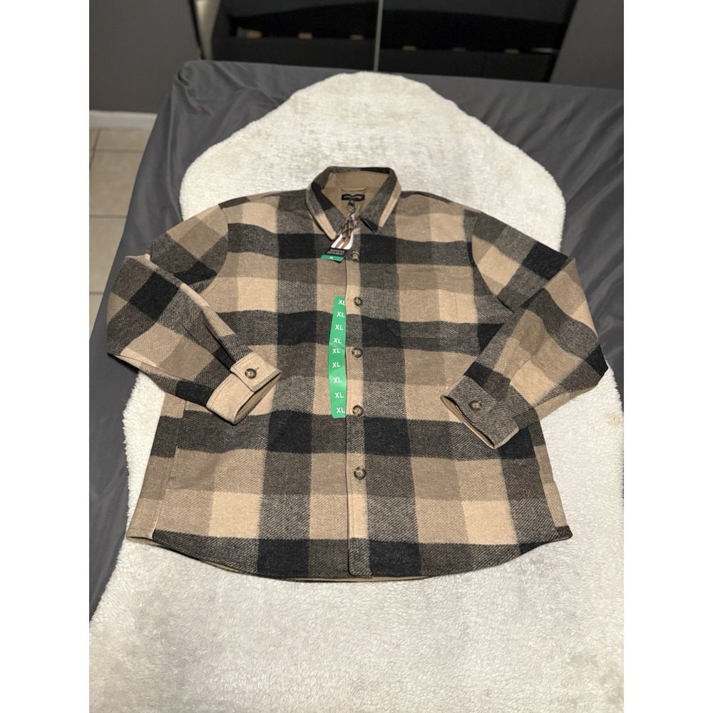 New Banana Republic Men's Heritage Plaid Shirt Jacket Button Down Size XL Plaid